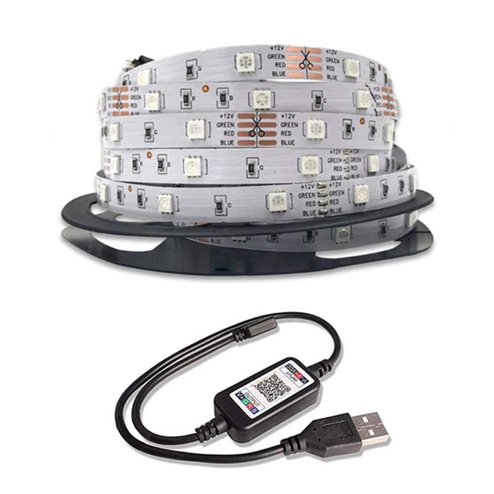 

LED 2835/5050 Decoration BackLight Lamp Night Luminous String Bedroom Bluetooth-Compatible Memory Car Lighting Tape