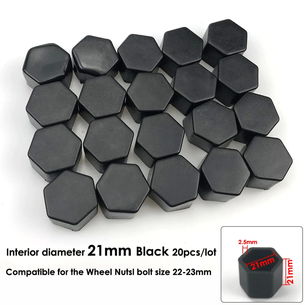 

20 шт 21 мм 19 мм 17 мм черные Автомобильные Колесные колпаки болты Чехлы гайки силиконовые Ступица колеса для автомобиля протекторы винтовая крышка Стайлинг анти покрытие ржавчины