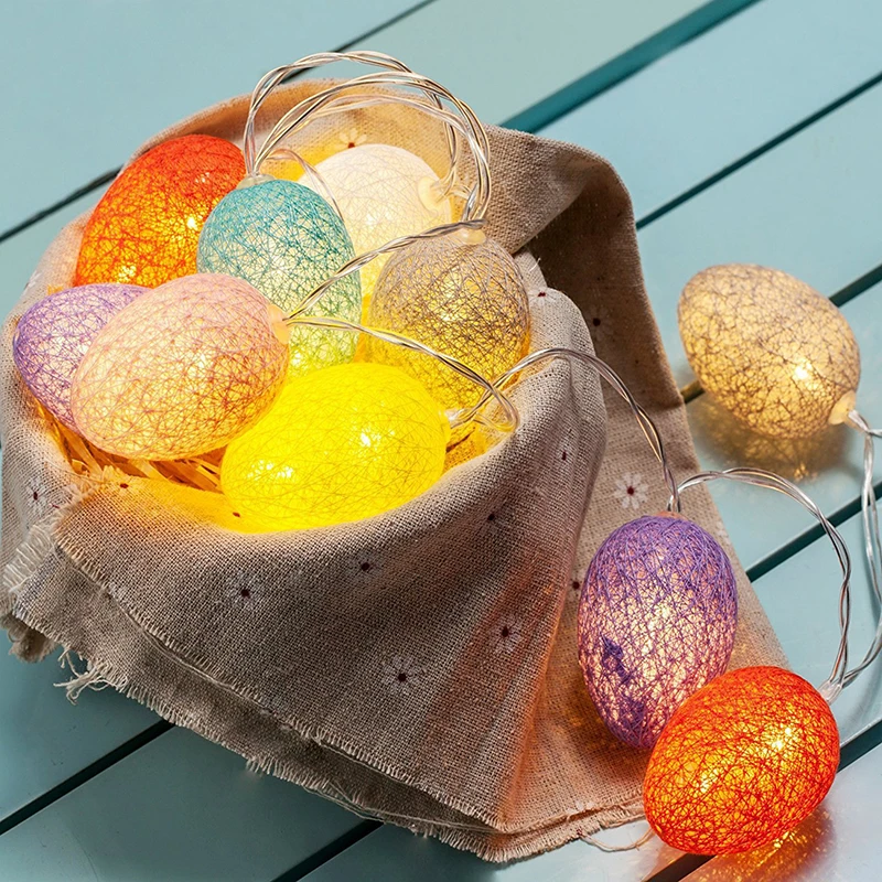 

1.5M Easter Led Light String Garland Egg Chick Carrot Fairy Tale Lamp Home Children Bedroom Decoration Easter Party Decoration