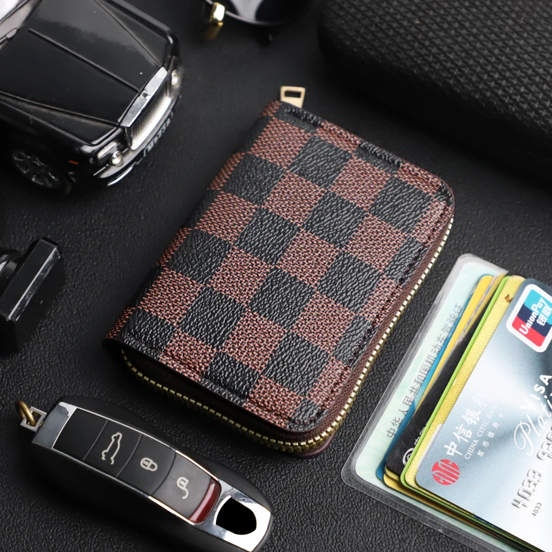 

12 Cards Holder PU Leather Business Bank Credit Cards ID Card Case Cover Coin Pouch Portable Storage Card Wallets Organizer Bag