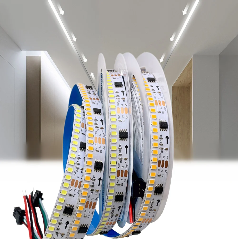 

5m/Roll Horse Running Race LED Strip Light 12V 2835SMD 234Leds/M Running Water Flowing Lights Tape White / Warm white IP30