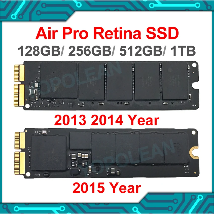 Оригинальный твердотельный накопитель SSD для Macbook Air Pro Retina A1398 A1502 A1465 A1466 2013 2014 2015