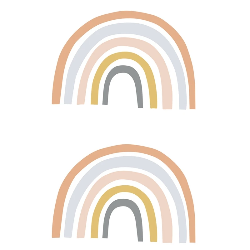

2X Nordic Love Rainbow Wall Stickers For Children Kids Rooms Wall Decor Art Murals Home Decorative Sticker Wallpapers