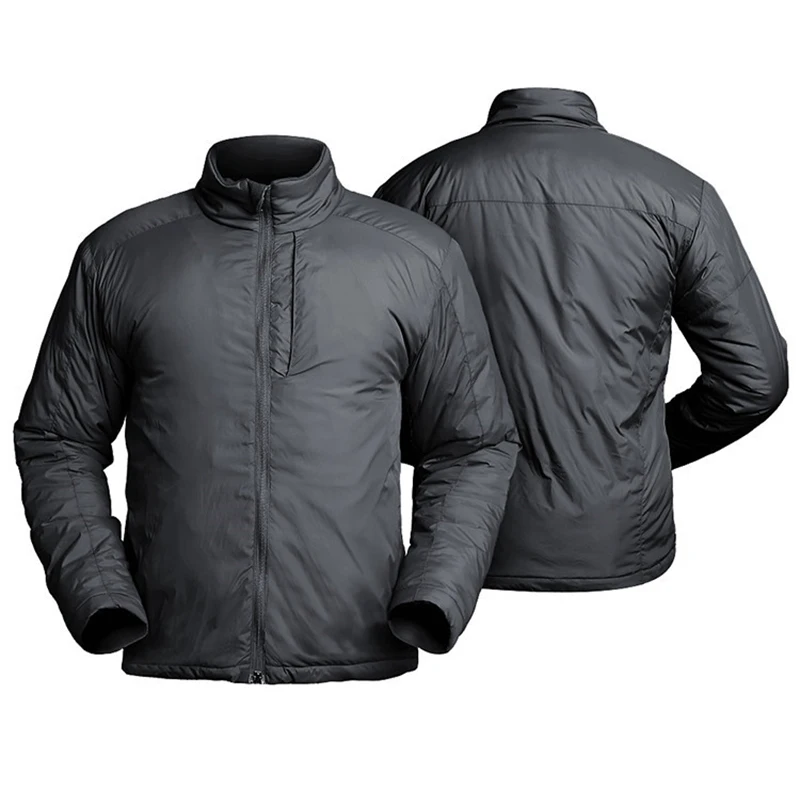 

Casual Winter Men Parkas Thicken Warm Coats Windproof Waterproof Outerwear Tactical Jackets with Big Pocket Solid Men's Clothing