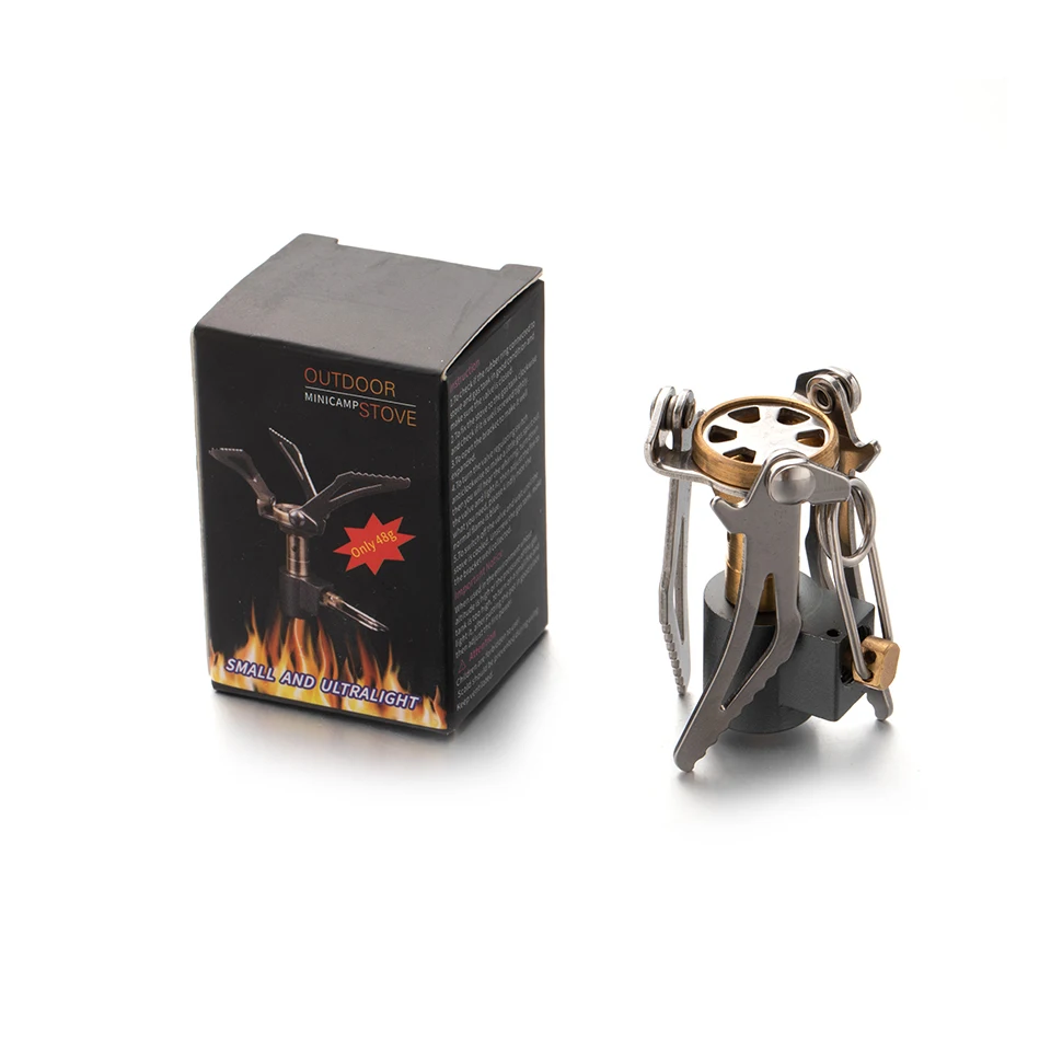 

Outdoor Camping Foldable Ultra-light Mini Gas Stove Cooking 65g 3000W Pocket Picnic Survival Furnace Copper Gas Bruner Cooker