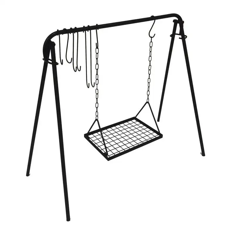 

Black Adjustable Campfire Swing Grill Stand