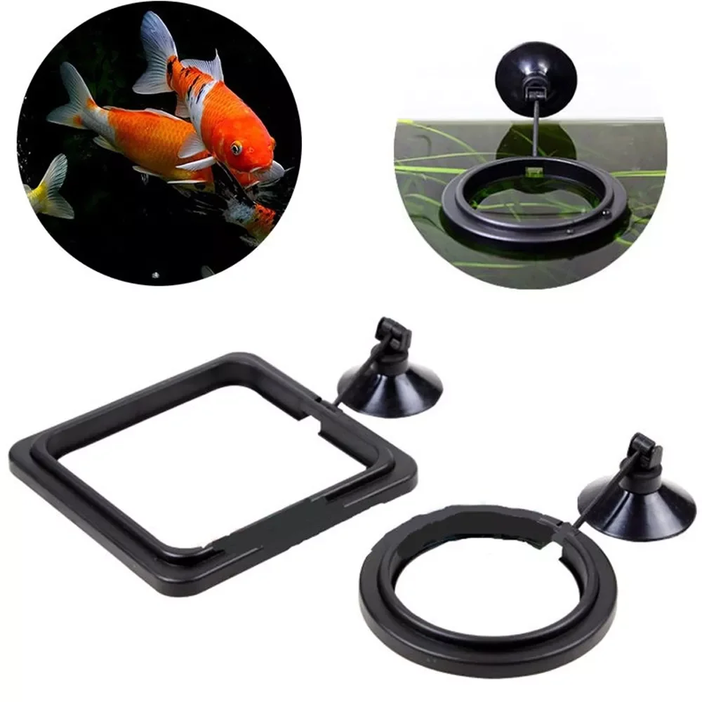 

Square/Circle Floating Feeding Ring Aquarium Fish Tank Station Food Feeder