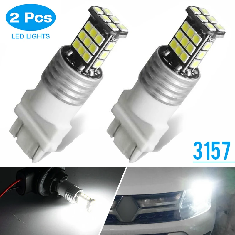 

2 шт. 3157 3030 21SMD светодиодный Fog светильник Bulb DRL Подходит для Chevy Silverado 2000-2007