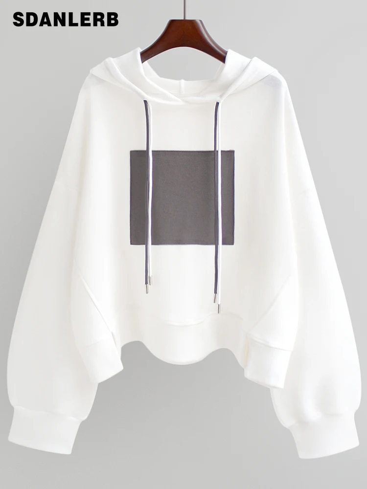 

Fall 2022 New Style Hooded Sweatshirt Short Spring and Autumn Loose Thin Coat Top Women's Ins Fashion Long Sleeve Pullover