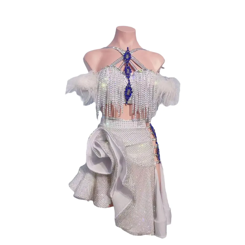 Женское платье для латиноамериканских танцев сценическое высококачественное