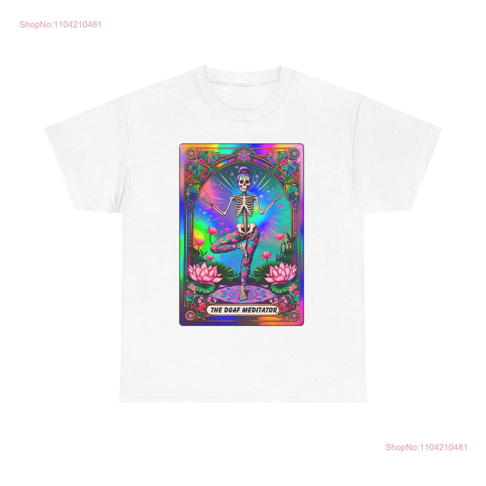 Карта Таро DGAF IDGAF Духовная забавная футболка для йоги Namastay из плотного хлопка с