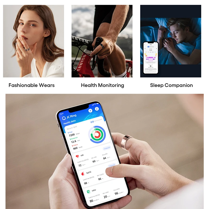 Лидер продаж умное кольцо для здоровья с функцией измерения кровяного давления