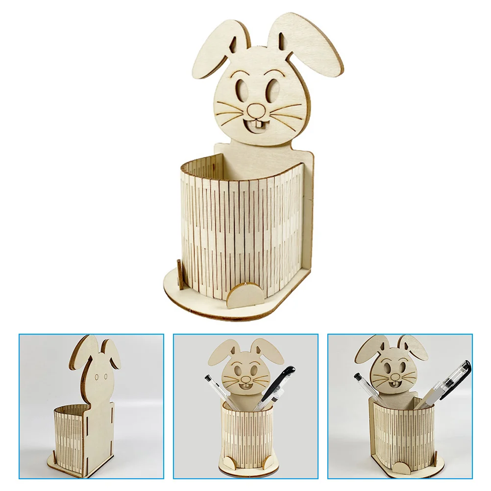 

Pen Holder Kids Colored Pencils Convenient Desktop Colorful Practical Wooden Large Capacity Child DIY