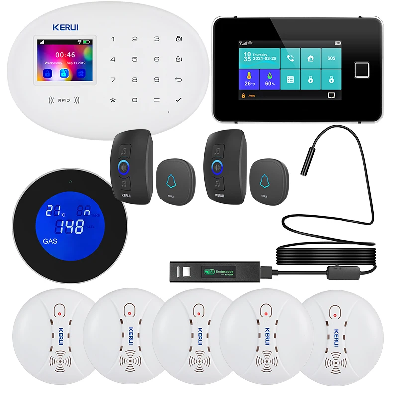 

KERUI Home Security Alarm Systems W204 Wireless Smart Keybord RFID SIM GSM Burglar Sensor Home Security Alarm System APP Control