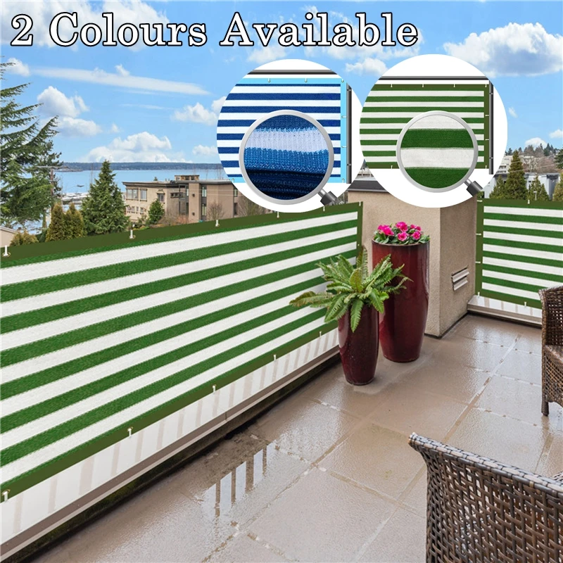 

2 цвета Балконная сетка для уединения на открытом воздухе Кемпинг RV Бассейн Солнцезащитная сетка Навес HDPE Anti-UV Rope Free