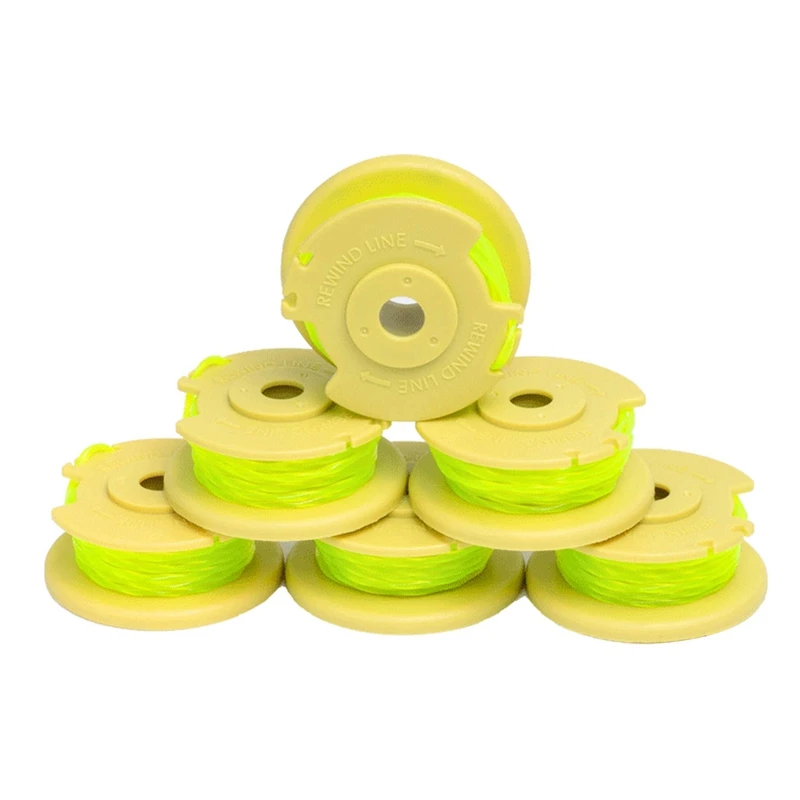 

6 Packs For RYOBI Lawn Mower Accessories Spool AC80RL3/AC14HCA Replacement Spare Parts