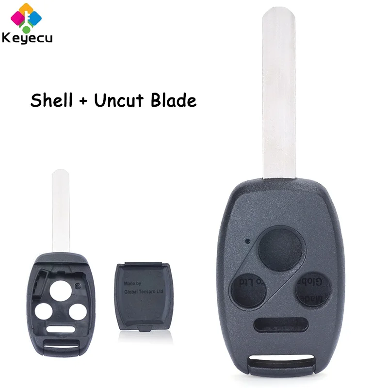 

KEYECU дистанционная головка автомобильного ключа оболочка чехол с 2 3 4 кнопками для Honda CRV CR-V Accord Civic Fit Pilot , FCC ID: MLBHLIK6-1T