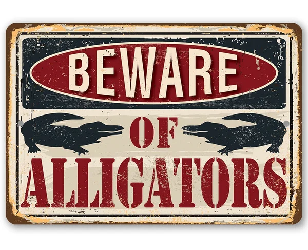 

Metal Sign Beware of Alligator Wall Decor Sign 20x30cm Poster Metal Painting Metal Poster Metal Plaque Metal Plate Metal Poster