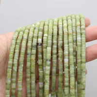 natural crystal stone beads oblate shape mustard stone accessories charm for jewelry making necklace bracelet diy gift