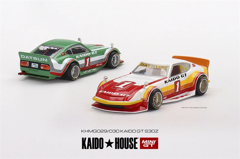 

Kaido House x MINI GT 1:64 Datsun KAIDO Fairlady Z Kaido GT V1 красный белый V2 зеленый литая модель автомобиля