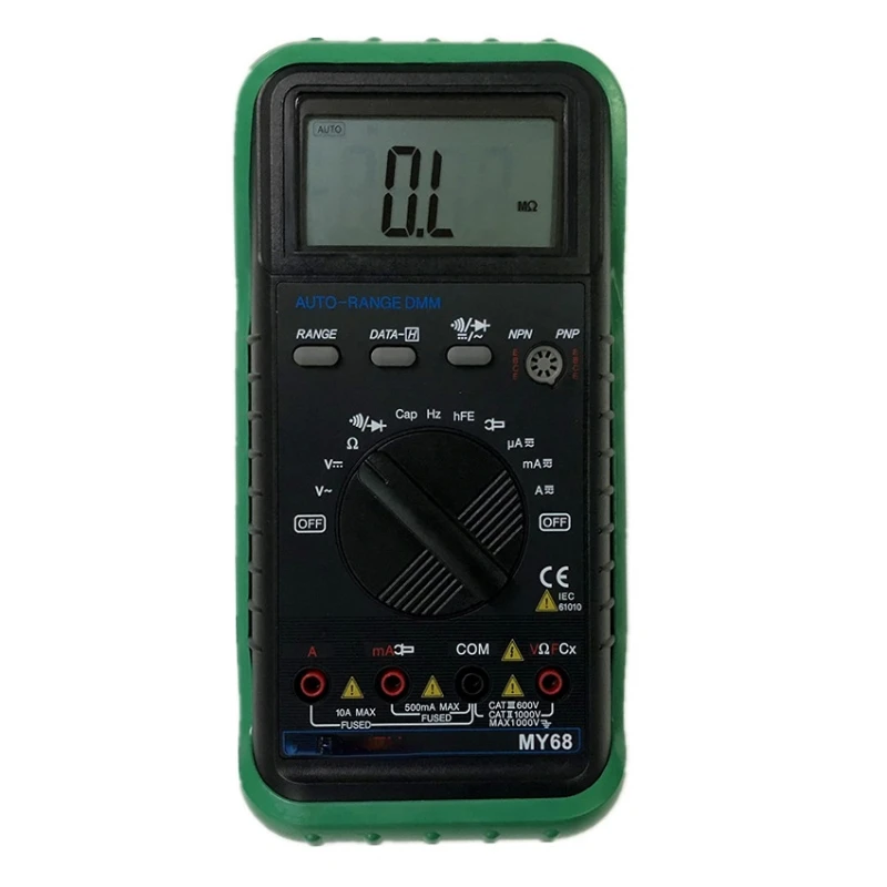 Handheld LCDl Range DMM Digital Multimeter DC AC Voltage Current Ohm Capacitance Frequency Meter