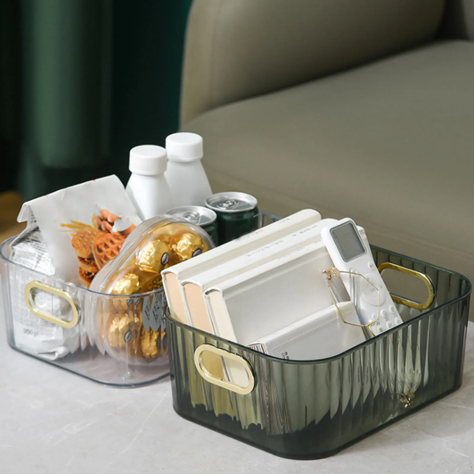 

Многофункциональный органайзер для хранения, прочные контейнеры с встроенной ручкой для косметики, ванной комнаты