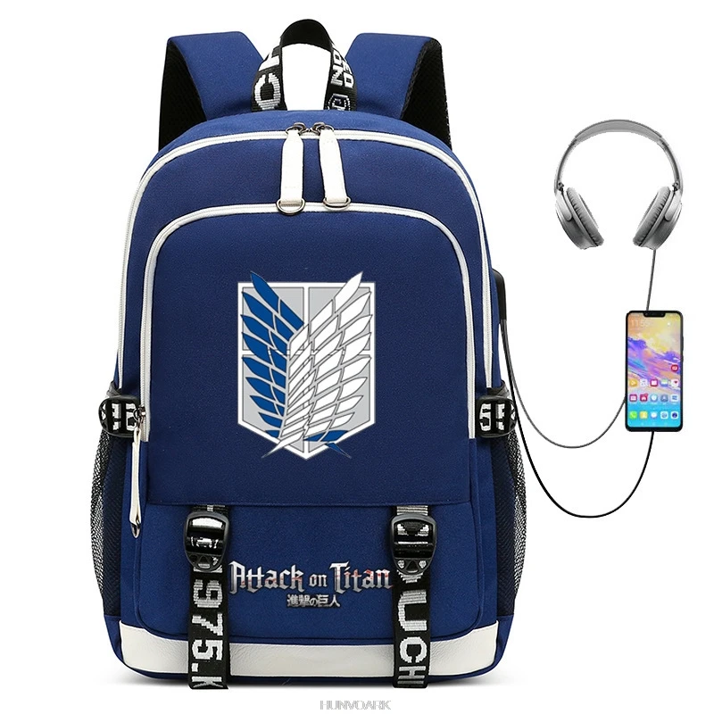 Рюкзаки Атака Титанов для подростков вместительные дорожные повседневные