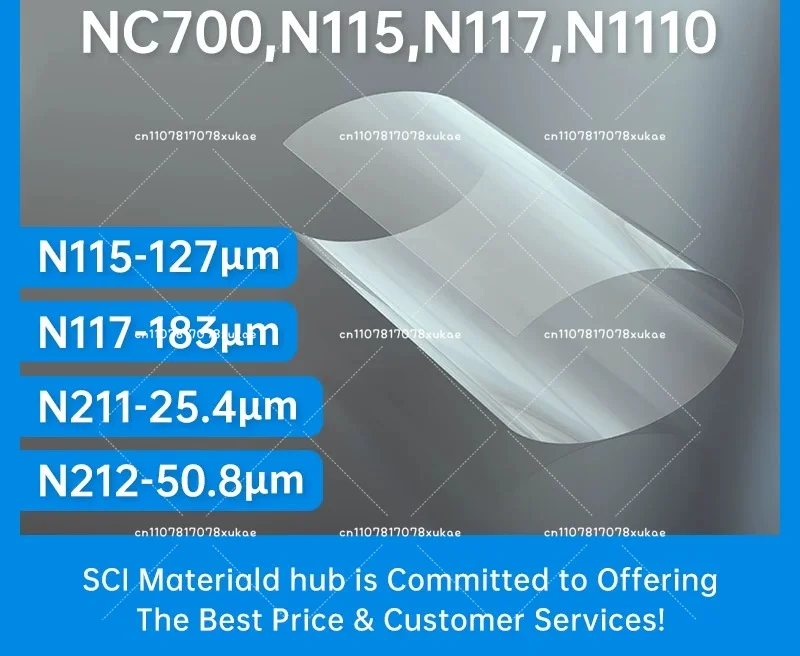 Фото Перфторсульфонатная ионная мембрана NR212, аналог DuPont Nafion 212, 10*10 см №1