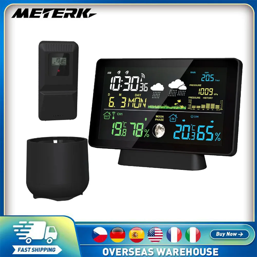 Intelligent Color Screen Clock Temperature Humidity Rainfall