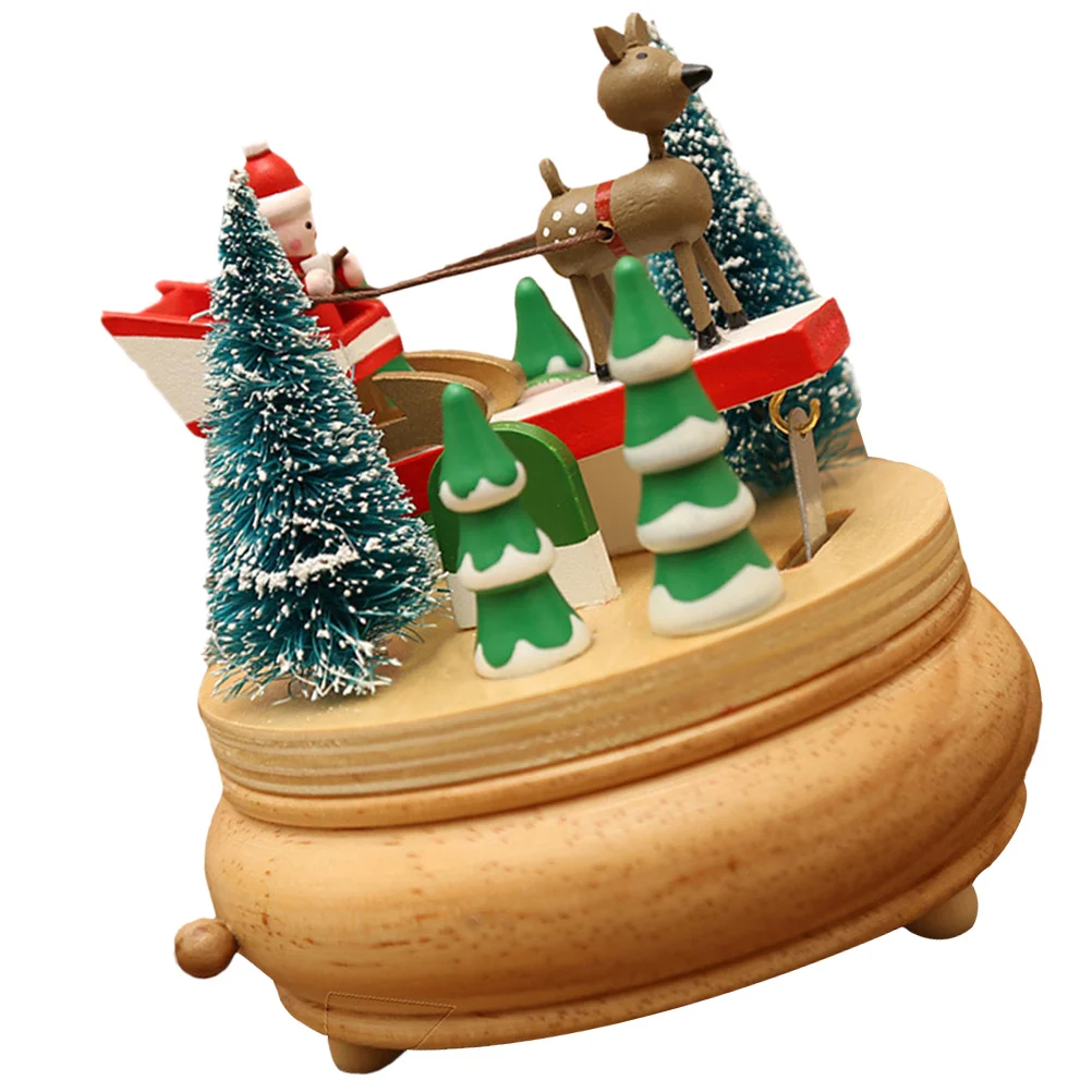 

Box Christmaswindholiday Tabletop Table Decoration Desktop Wood Decorations Claussinging Santa Woodencenterpieces