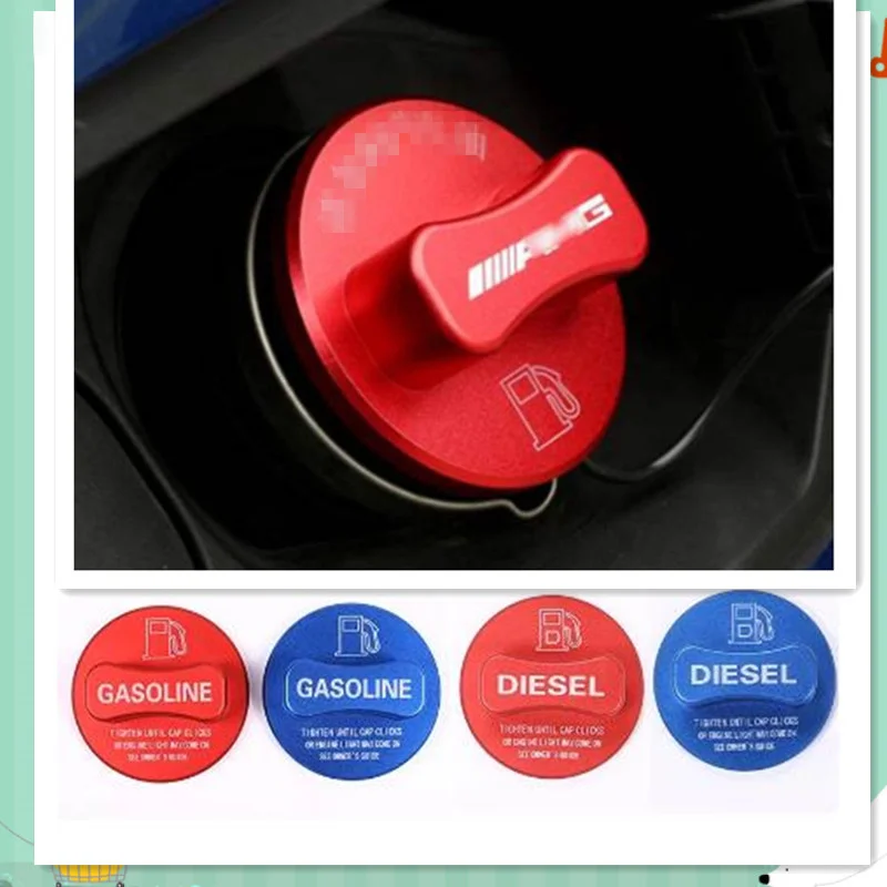 

For Mercedes Benz A/B/C/E/S/CLA/GLK/GLC Class W204 W205 W212 W213 W176 W222 X253 Alloy Gasoline Diesel Fuel Tank Cap Cover Trim
