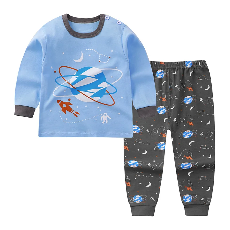 

SAILEROAD Children's Pajamas Kids Cartoon Planets Set Baby Boys Long Sleeve Pyjamas Child Pijama Infantil Girls Night wear