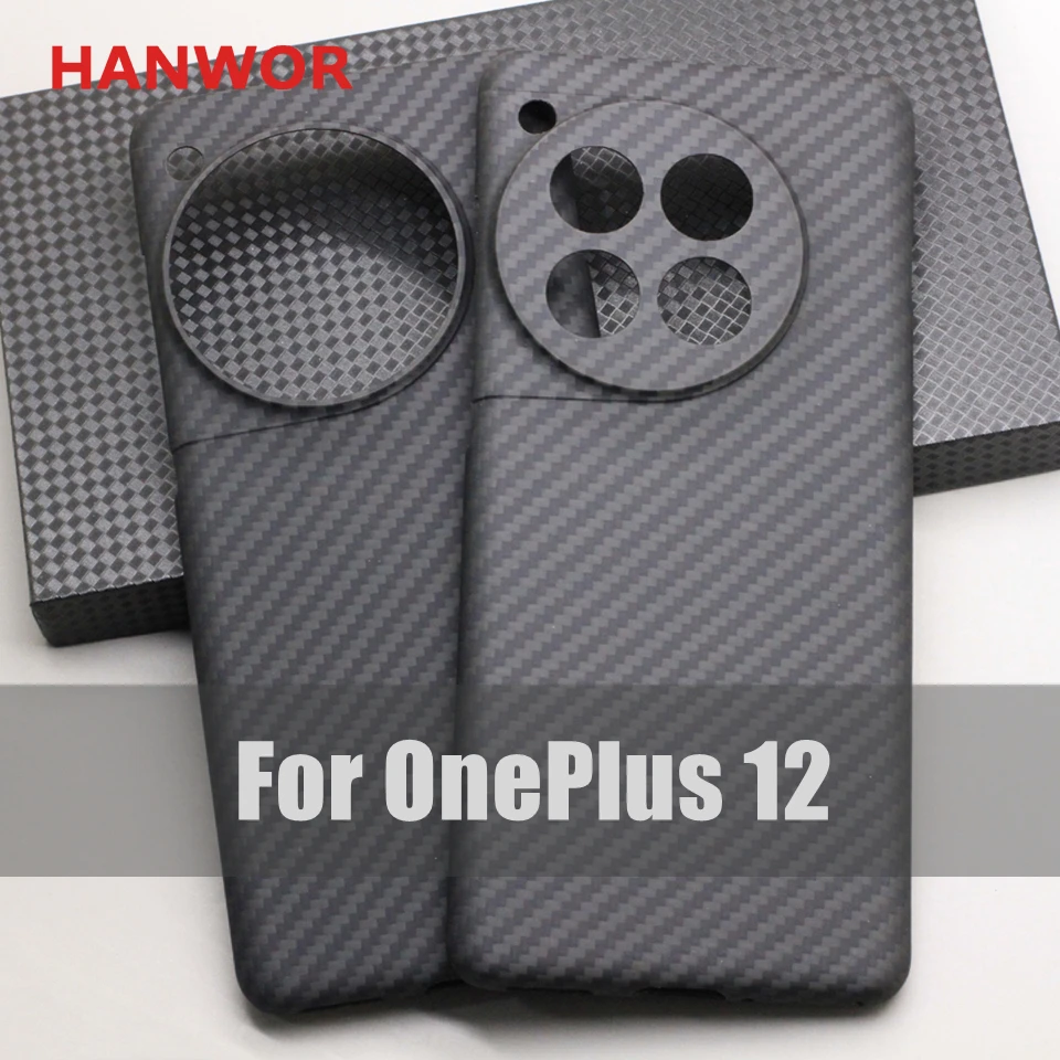 Защитный чехол HANWOR из углеродного волокна для OnePlus 12 Premium арамидного 600D