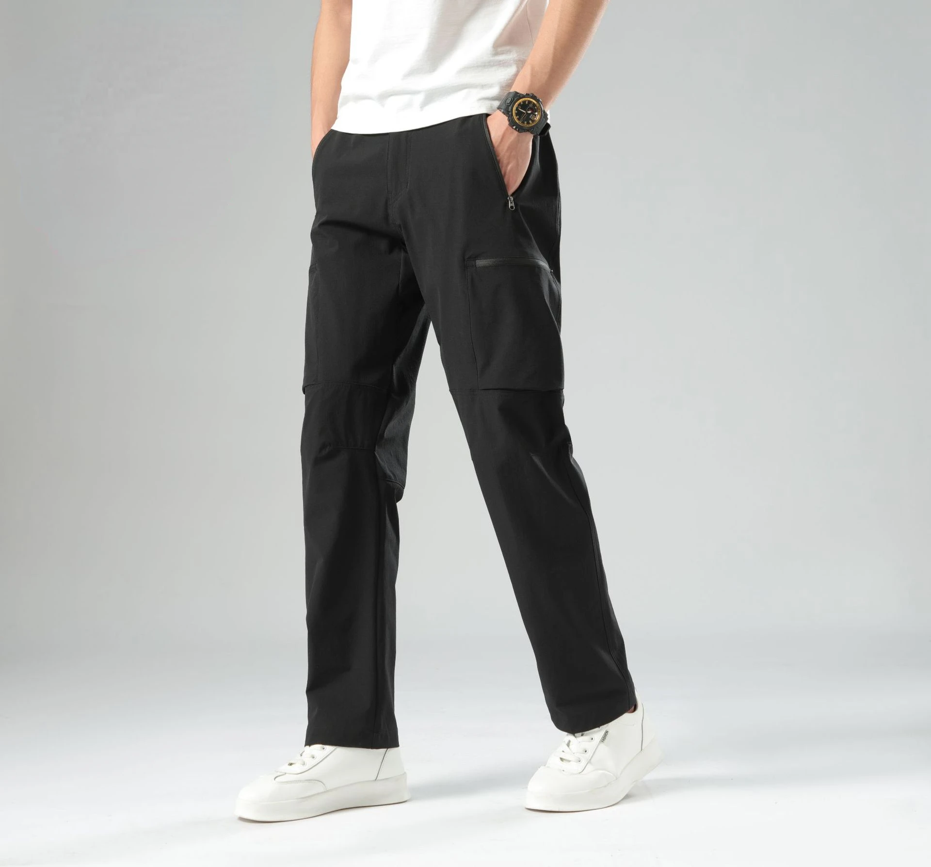 

Быстросохнущие тонкие мужские Брюки Lu, повседневные мужские брюки, летние свободные брюки для альпинизма, Прочные эластичные дышащие спортивные брюки