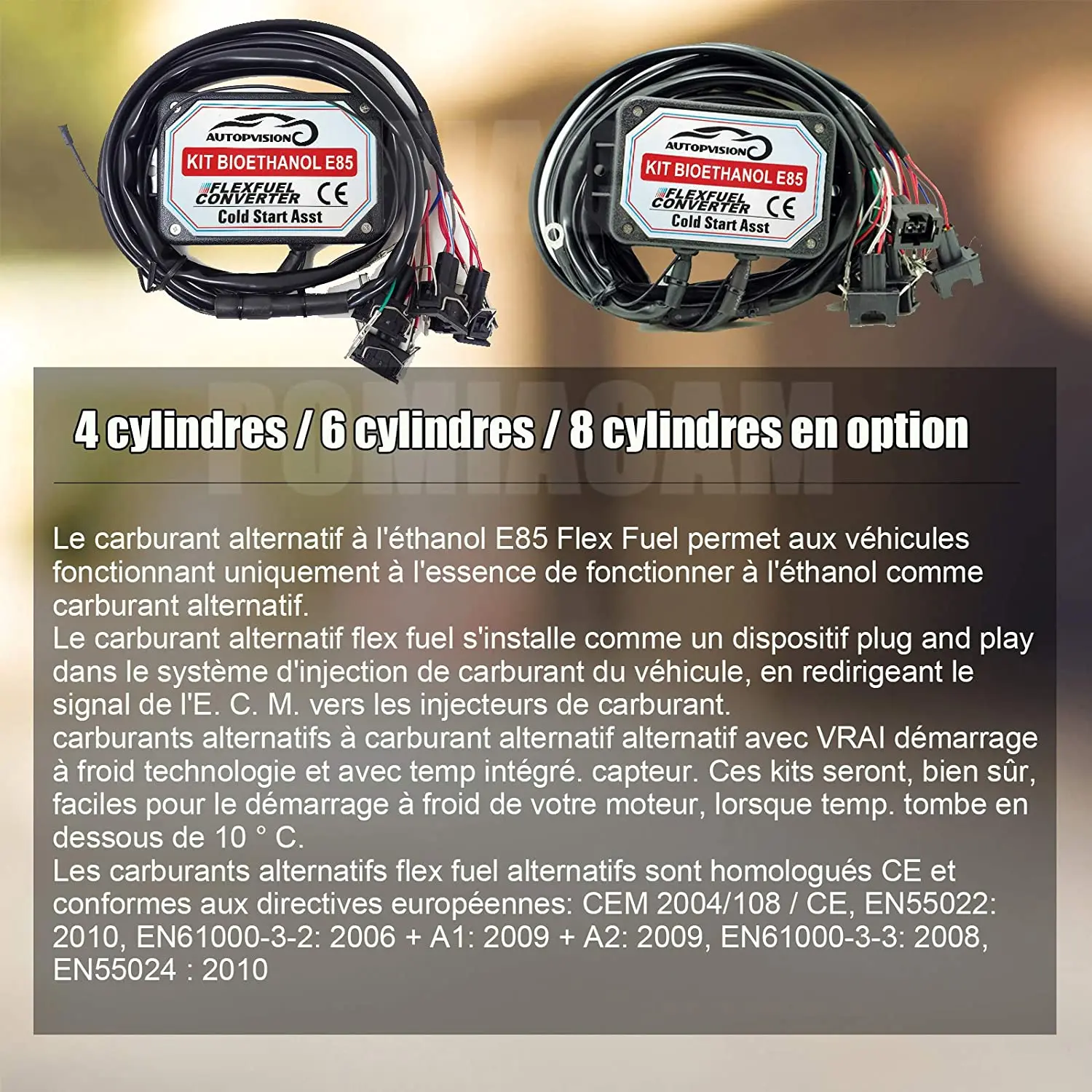 Ethanol kit E85 4-cylinder, 4/6/8cyl E85 Conversion kit Alternative fuel to ethanol with cold start, biofuel E85, car to ethanol