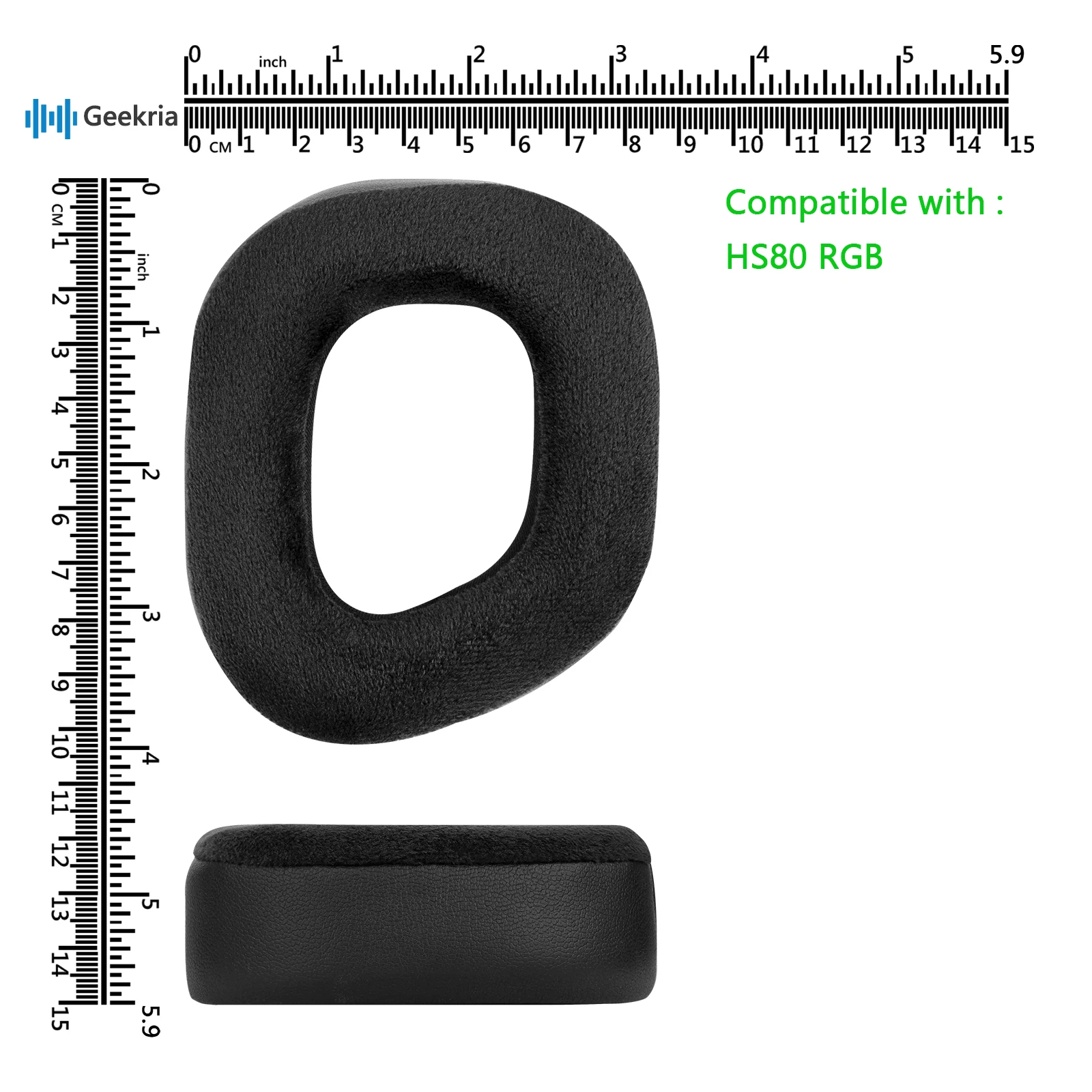 Гибридные велюровые сменные амбушюры для беспроводных наушников Corsair HS80 RGB