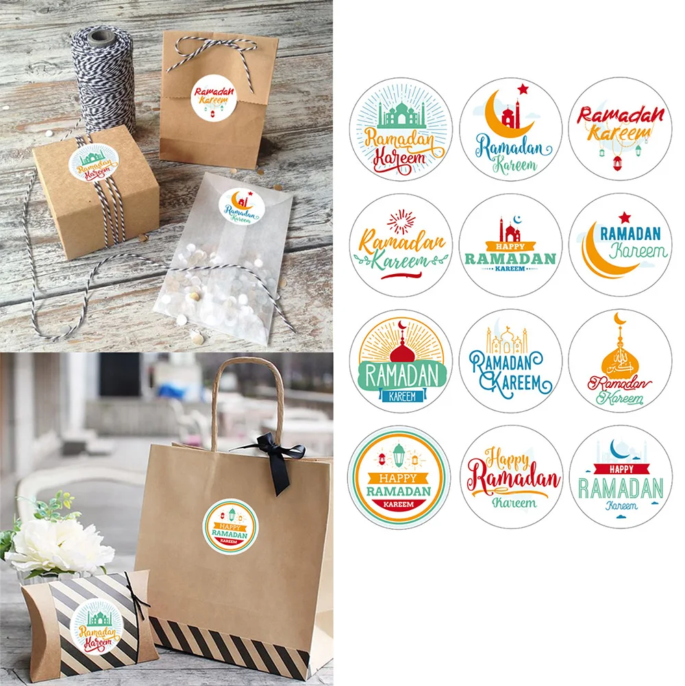 

120Pcs/lot Eid Mubarak Gift Sticker Label Gift Box Seal Sticker Ramadan Islamic Muslim Eid Mubarak Decorations Sealing Stickers