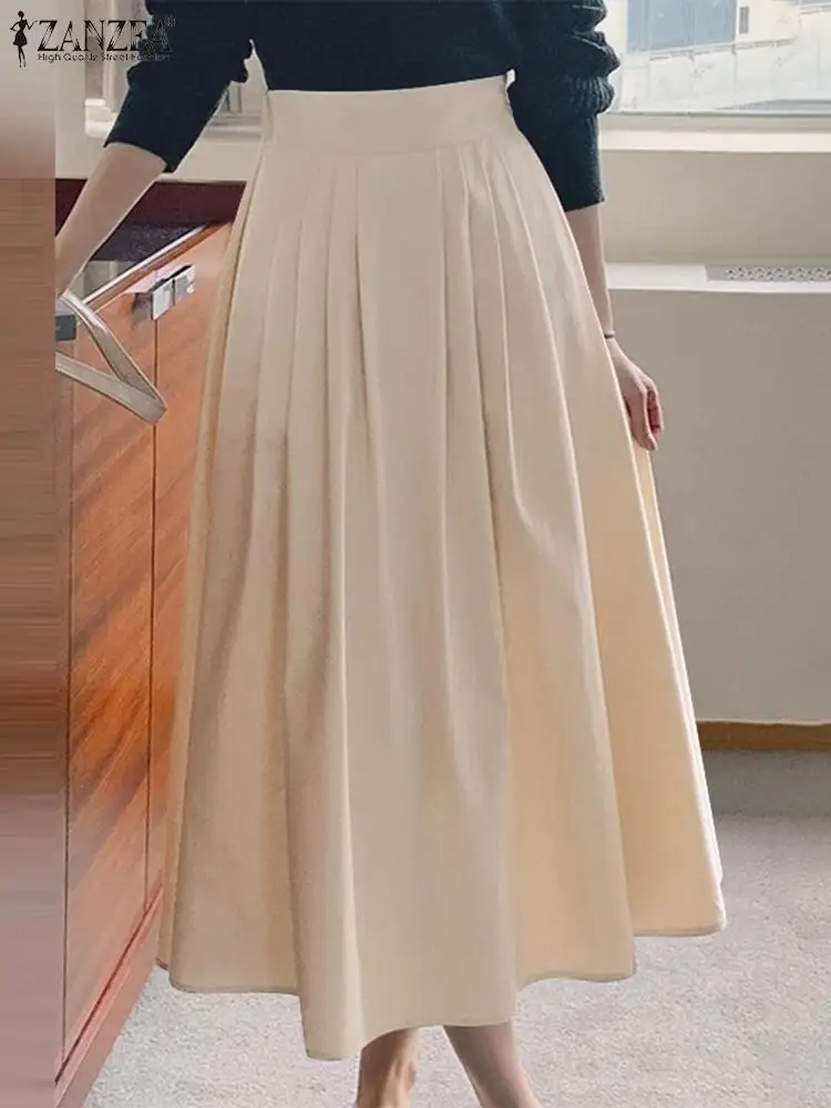 ZANZEA женская пышная юбка-бюбель на заказ стильная офисная одежда свободный крой