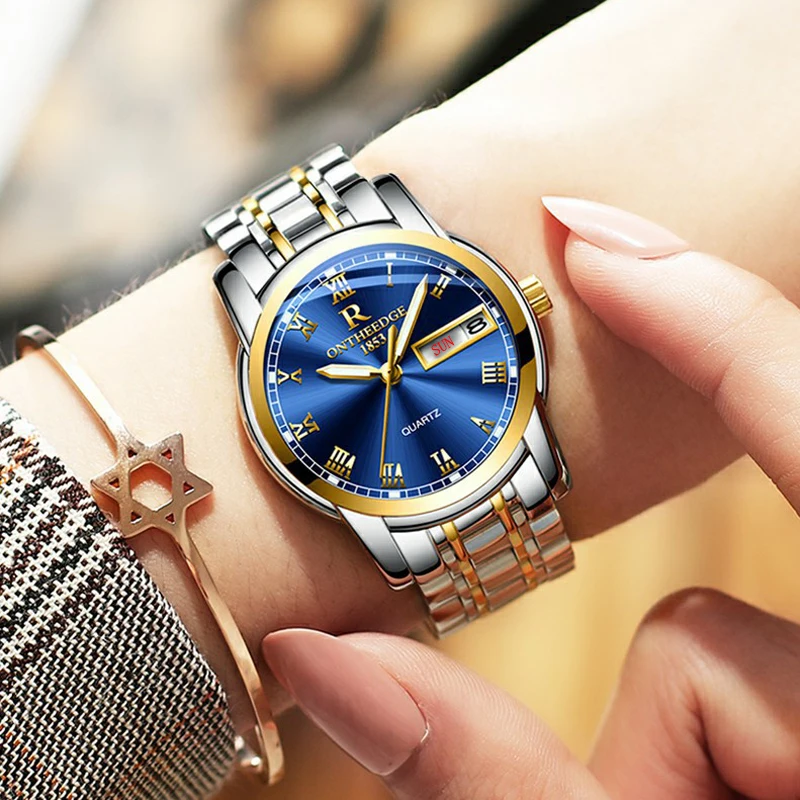 Dropshipping Relojes Para Hombre Top Luxury Brand Watch for Men Week Calendar Business Mens Quartz Watches Fashion Women Watch