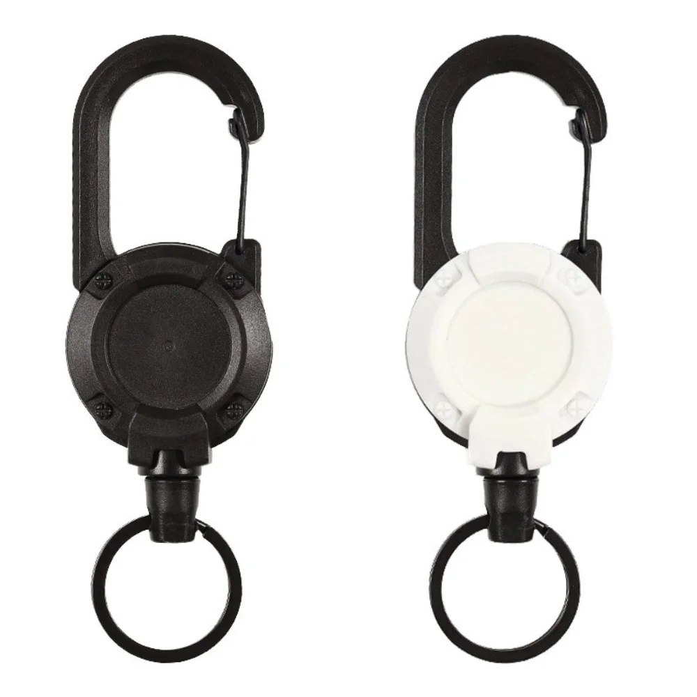 

1pc New Telescopic Keychain Retractable Hook Tool Outdoor Automatic Retractable Wire Rope Luya Anti-theft Tactical Keychain