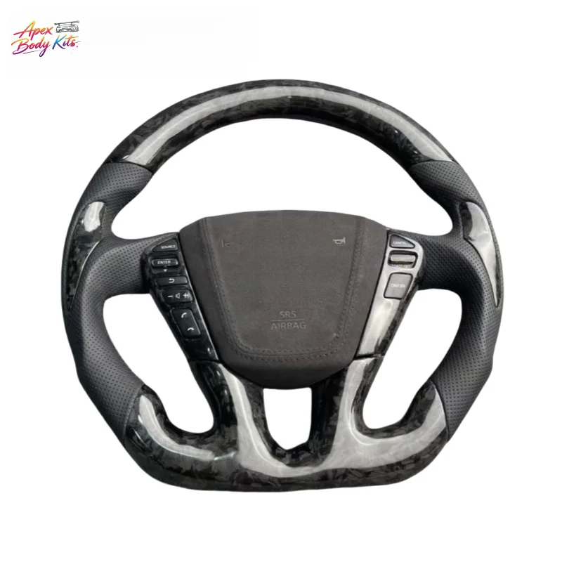 Фото Руль спортивный с плоским дном из карбона для Nissan Altima Teana, модифицированный и настраиваемый №1