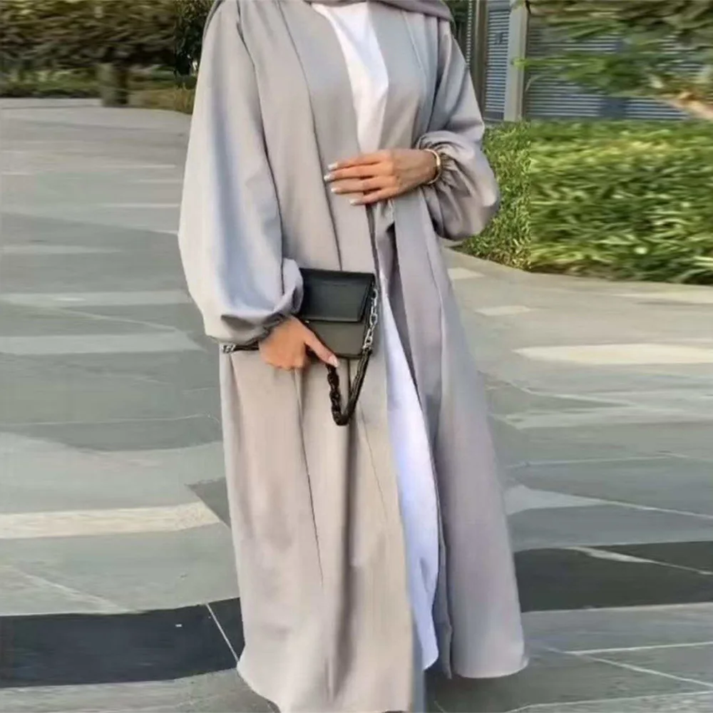 

Abayas for Women Muslim Dress Kaftan Solid Abaya Jilbab Khimar Robe Femme Musulmane Dubai Ramadan Islamic Clothing Hijab Abayat
