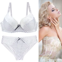 new printed sexy women bras set dot push up underwear sets bra and thong bra briefs panties intimates sets a b c d e size 32 44