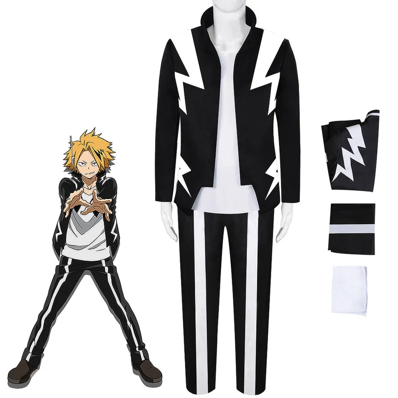 

Anime My Hero Academia Cosplay Costume Kaminari Denki Novelty Party Set