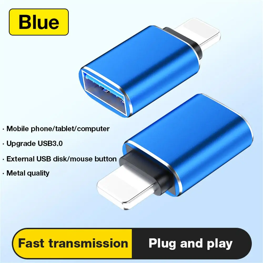 

USB3.0 OTG Adapter For IPhone 14 13 IPad U Disk Lighting Male To USB 3.0 Adapter For IOS 13 Above Mobile Phone Adapter