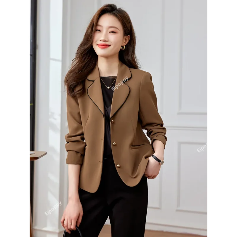 Повседневный Женский блейзер новинка 2024 модная Высококачественная однобортная