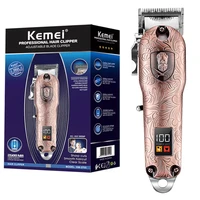 original kemei barber electric men hair clipper professional metal housing hair trimmer rechargeable lithium ion hair cutter