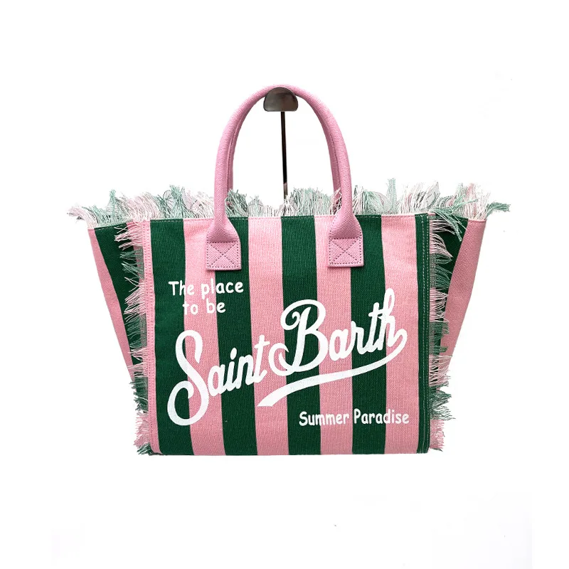 Новая женская вместительная Холщовая Сумка SAINT BARTH 2024 для отдыха туризма ручная