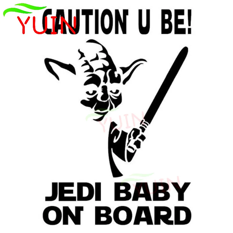 

JEDI BABY ON BOARD Interesting Decals Fashion Body Decoration PVC Waterproof Sunscreen Car Sticker Black/white/red/laser/silver