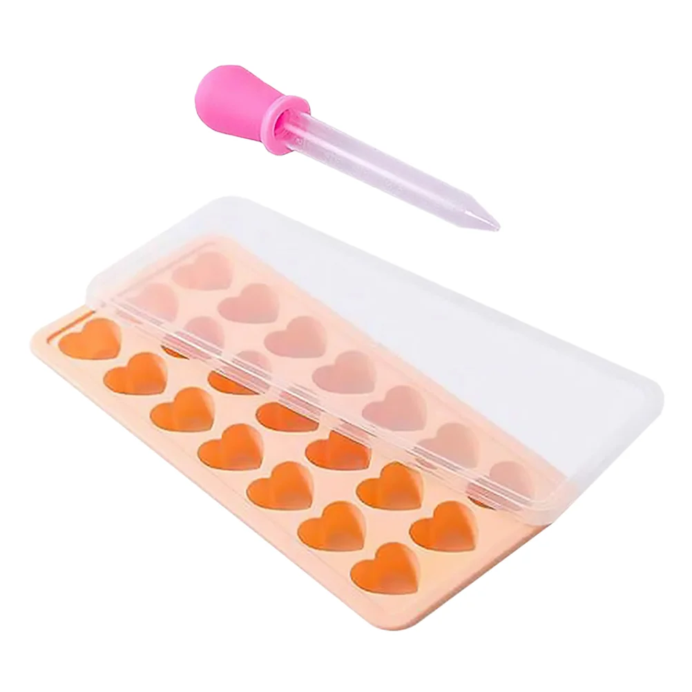 

Ice Tray Cube Mold Heart Mini Maker Silicone Lid Cream Candy Trays Grid Shaped Molds Reusable Baking Chocolate Bin Cake Soap